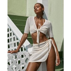 Monday Swim - Nassau Crochet Top - Ivory NWT